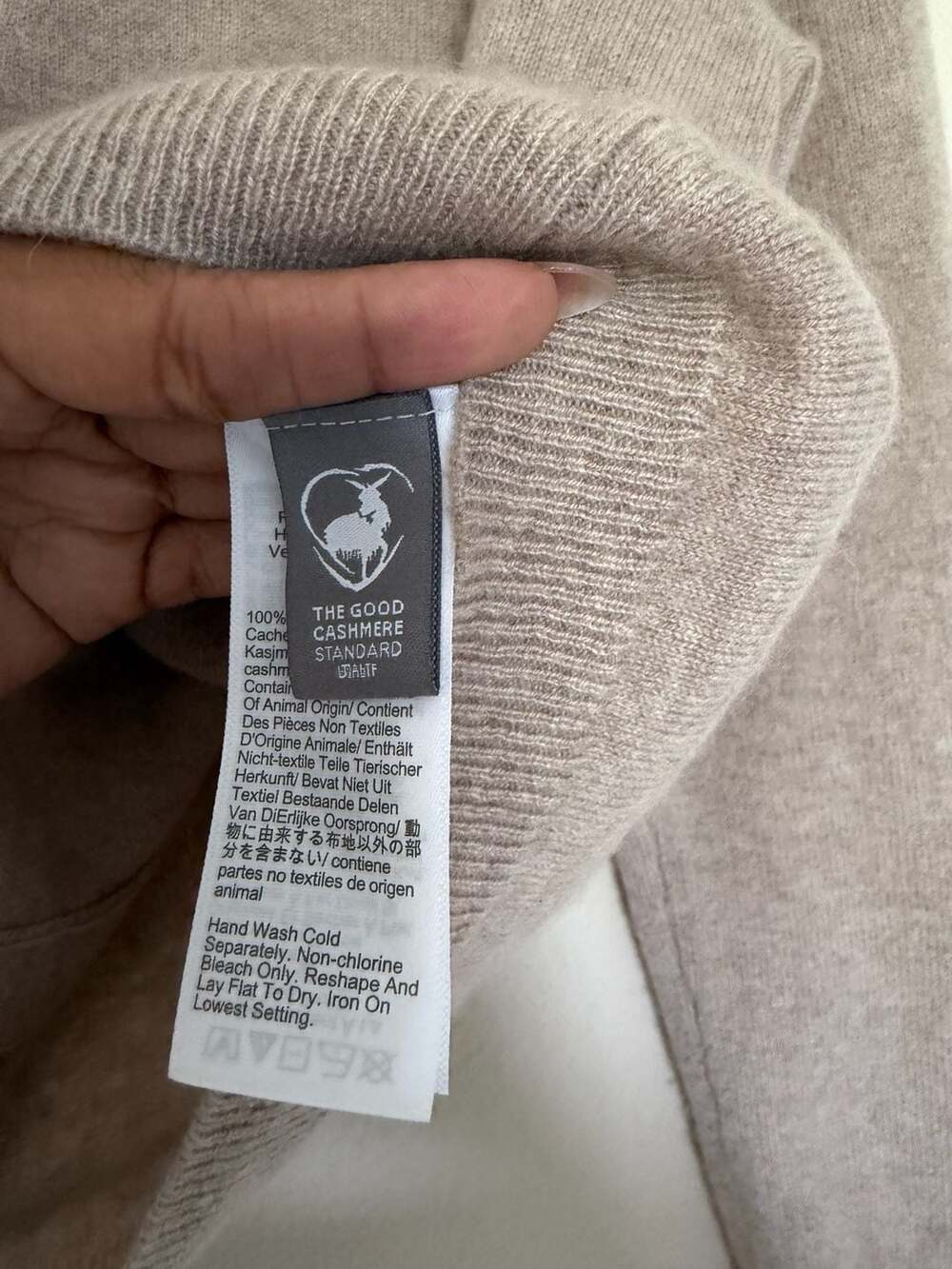 J.Crew Relaxed 100% Cashmere V-Neck Cardigan in Heather Camel - Picture 5 of 6